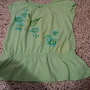 A green butterfly dress